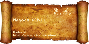 Magocs Albin névjegykártya